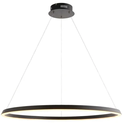 Image of Staten Integrated Led Pendant Light Matt Black, White Silicone
