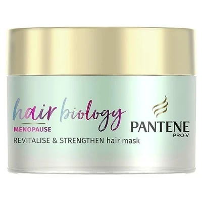 Image of Pantene Hair Biology Menopause Revitalise &amp; Strengthen Mask For Growth, Dry Treatments And Thinning Hair, Loss Treatment Women With Vitamin B7 160ml