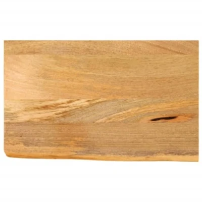 Image of vidaXL Table Top Live Edge 50x20x3.8 cm Solid Mango Wood Rustic Replacement Slab with Unique Grain Pattern for Living Room, Dining, Office, Cafe, Brown, Easy to Clean