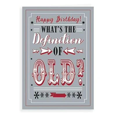 Image of Regal Publishing Humour Funny Birthday Card Definition of old 7 x 5 inches