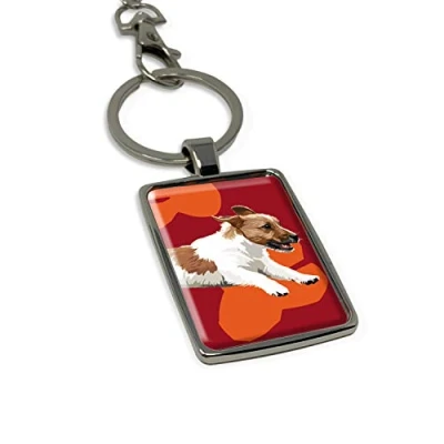 Image of Jack Russell Keyring Keychain Gift by Leslie Gerry