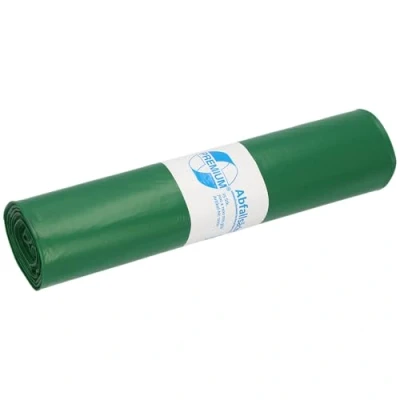 Image of Deiss Type 60 Premium 12022 Rubbish Bags 700 x 1100 mm, 25 per roll, Green