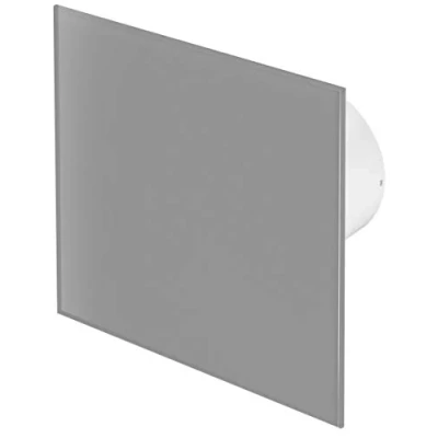 Image of Awenta 125mm Timer Extractor Fan Matte Grey Glass Front Panel TRAX Wall Ceiling Ventilation