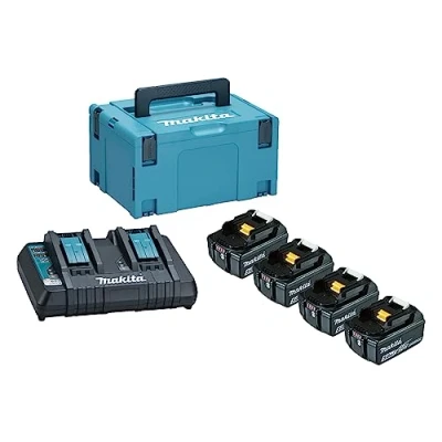 Image of Makita 197627 6 18V Li ion LXT Power Source Kit supplied in a Makpac Case