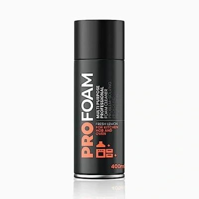 Image of Profoam Oven, Grill &amp; Barbecue Cleaner, Heavy Duty Oven Cleaner Degreaser, Removes Baked On Food and Burnt In Grease Fast, (400ml) Foam Spray, Made The UK