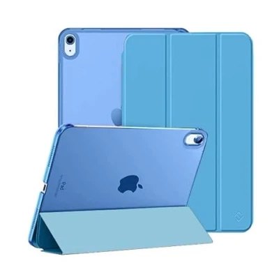 Image of KKTECH iPad 10th Generation Case, Slim Stand Hard Back Shell Cover, Auto Wake/Sleep, Lightweight Durable, for 2022 Model Case 10.9 Inch, (Aqua)