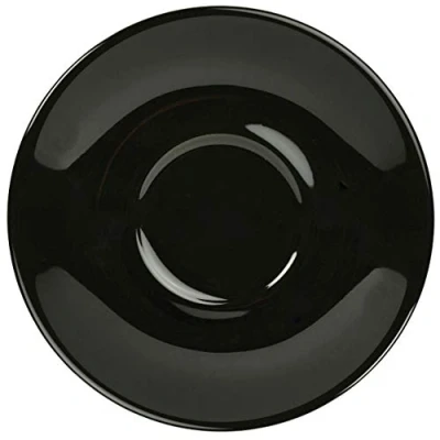 Image of Genware Royal Saucer Black 5inch / 13.5cm Saucers, Tea &amp; Coffee Accessories, Crockery, Tableware