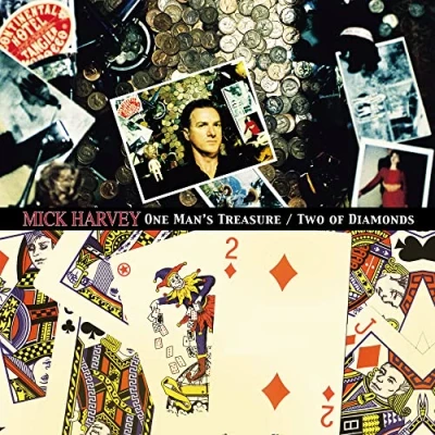 Image of Mick Harvey One Man&#039;s Treasure / Two Of Diamonds Gold + Red vinyl Sealed 2023 UK 2 LP set STUMM249