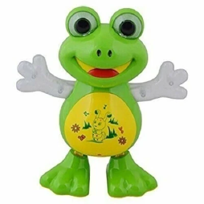 Image of PEBBLE HUG Dancing Frog with Music, Promotes Motor Skill, Portable Design, Flashing Lights, Power Source, Real Action Dancing, Toy Gifts, Toddler Boys and Girls