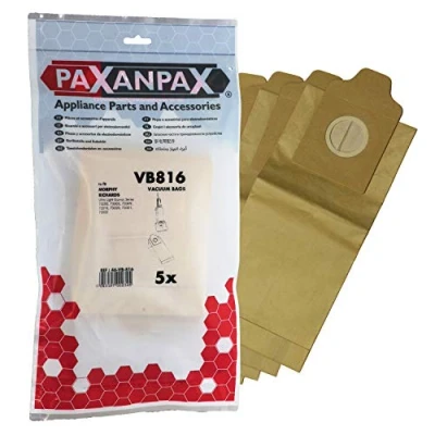 Image of Paxanpax VB816, Compatible Paper Vacuum Bags for Morphy Richards Ultra Light, Ecovac Series (Pack of 5), Brown