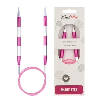 Image of KnitPro SmartStix Circular Needle 100cm 9.00mm 3pcs, Pink