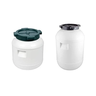 Image of Plastic Barrel with Screw Cap Ideal for Fermentation or Food Storage 5L to 65L Approved Contact/Brine Pickling Cabbage Cucumber Vegetable etc. (5 Inserts 10 L Barrel)