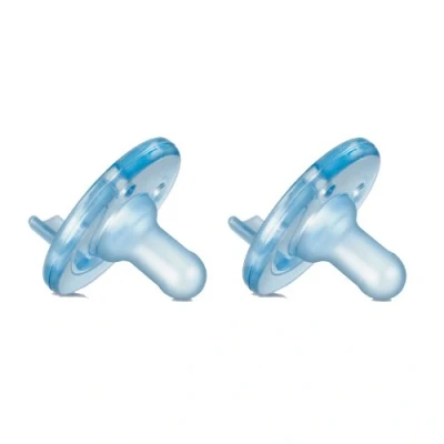 Image of Philips AVENT SCF192/06 Classic Dummy for Babies, Orthodontic, Silicone, Blue, 3 Months, 2 Units