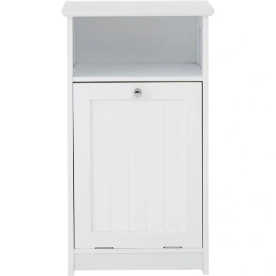 Image of Premier Housewares Floorstanding Laundry Cabinet with Shelf, White, 70 x 40 30 cm