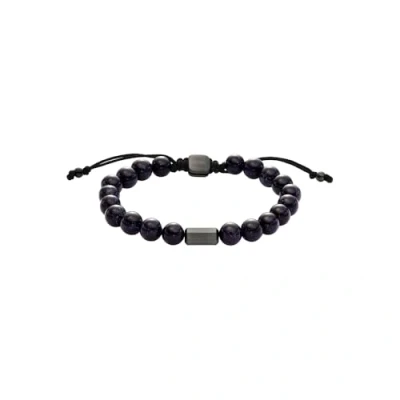 Image of Fossil Men&#039;s Jewelry Gunmetal Stainless Steel Bracelet, JF04819060