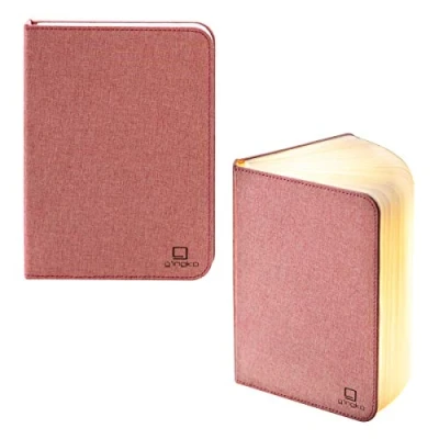 Image of Gingko Design Smart Booklight Linen Blush Pink