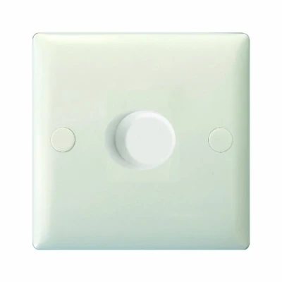 Image of Varilight LED Dimmer Switch V Pro Series, 1 Gang (Single), or 2 Way, 0 120 Watt (Trailing Edge), Classic White Bevel Range JOP401W P