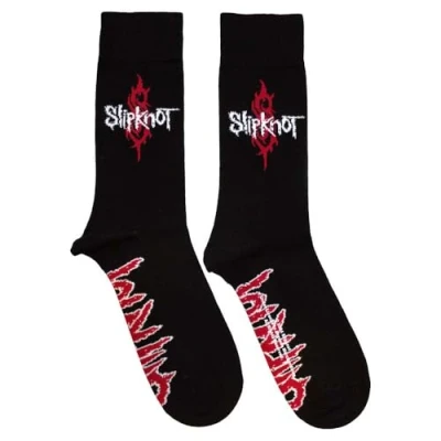 Image of Rock Off officially licensed products Slipknot Tour 22 Band Logo Ankle Socks UK Size 7 11, black, M