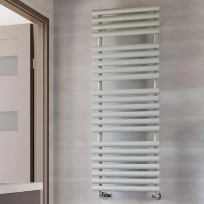 Image of Terma Towel Rail (Cen./Heating), Steel, Salt n Pepper, 1360h x 520w [2629 BTUs t50]