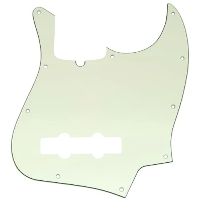 Image of Musiclily Pro 10 Hole Modern Style J Bass Pickguard for 4 String American Jazz Bass, 3Ply Ivory