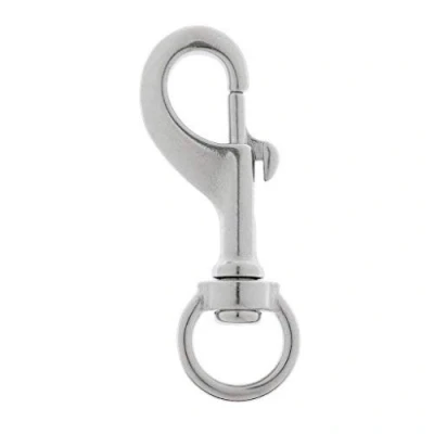 Image of Yundxi 316 Stainless Steel Swivel Eye Lobster Clasp Bolt Snap Clip Hook Set for Keychains, Pet Leashes, Leather Craft Products (1pcs, 68mm)