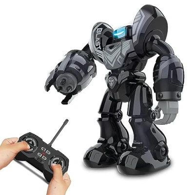 Image of Silverlit YCOO Robo Blast Black Remote Control Robot Shooting Function Music Included Dance XXL