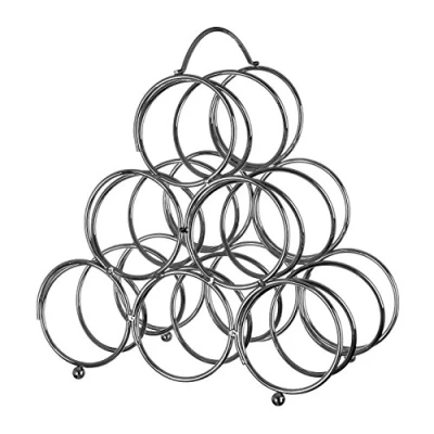 Image of Premier Housewares 6 Bottle Wine Rack Chrome,H35 x W30 D16cm
