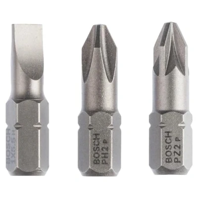 Image of Bosch 2607001766 25 mm Extra Hard Screwdriver Bits (2 Piece)