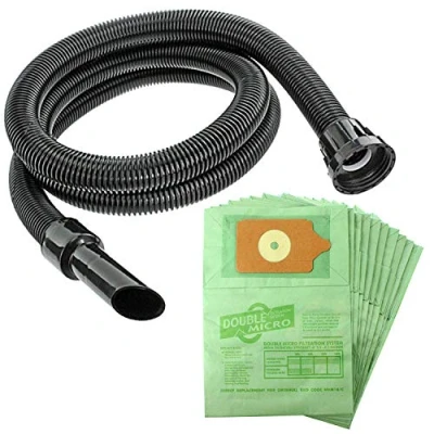 Image of SPARES2GO 2.6m XL Hose Pipe &amp; 10 Dust Bags for Numatic Henry Hetty James Basil Nuvac Hoover Vacuum Cleaner