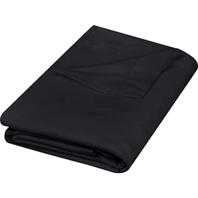 Image of Utopia Bedding Flat Sheet Easy Care Soft Brushed Microfibre Fabric Wrinkle, Shrinkage and Fade Resistant (Black, King)
