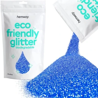 Image of Biodegradable Glitter Sapphire Blue Eco Friendly Bio Ultrafine for Face Body Hair Craft Resin Festival Makeup Eyeshadow 100g / 3.5oz