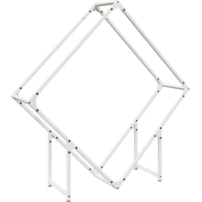Image of vidaXL Firewood Rack White 100x25x100 cm Cold rolled steel