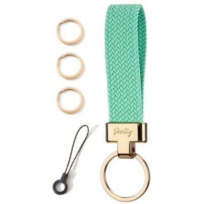 Image of SENLLY Car Keychain, Stretchy Key Holder, Original Elastic Anti Drop Design Finger Lanyard Strap