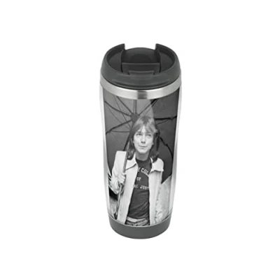 Image of David Cassidy BW Travel Mug, Thermal Insulated Cup for Hot and Cold Beverages Drinks