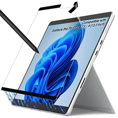 Image of BELLEMOND Removable Magnetic Smooth Kent Paper Screen Protector Compatible with Microsoft Surface Pro 7 Plus/Pro / 6 5th Gen (2017) 4 12.3 Inch Bubble Free 1PC WSFP7PLKMG