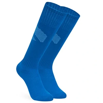 Image of CityComfort Boys Athletic Socks, Long Knee High Socks for Football Rugby Sports (Blue Pack of 1, 12 3 UK, 7 10 Years)