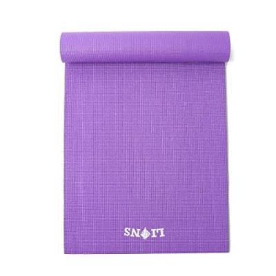Image of Lions Exercise Yoga Mats, Non Slip 6mm Extra Thick Home Gym Pilates, Indoor Outdoor Workout Mat with Free Carry Strap, 183 x 61 0.6cm, Purple