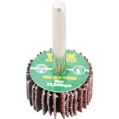 Image of York 30 X 15MM Flap Wheels Aluminium Oxide 6.0MM Shaft P40