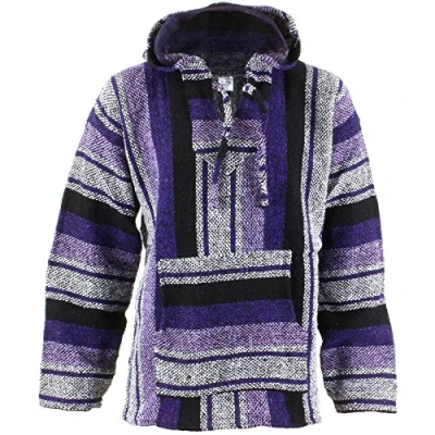 Image of Siesta Mexican Baja Jerga Hoody Lavender (XX Large)
