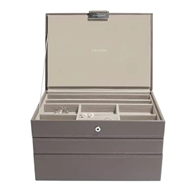 Image of Stackers Mink Classic Medium Jewellery Box, Set of 3