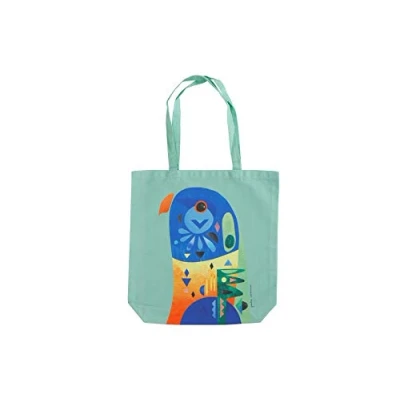 Image of Maxwell &amp; Williams Pete Cromer Large Tote Bag, Lorikeet Print, 100% Cotton, 42 x 41 cm