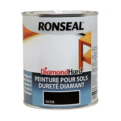 Image of Ronseal Diamond Hard Floor Paint, Black 750ml