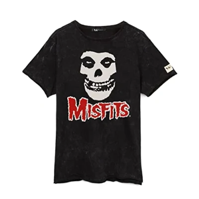 Image of Misfits T Shirt for Men and Women Unisex Black Short Sleeve Punk Band Tee Music Skull Logo CD Gifts Merchandise