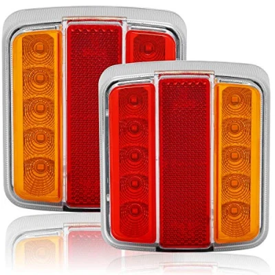 Image of AGRISHOP 12V Led Rear Trailer Lights 4Function,Led Light,Led Tail Lights,Led For Trailer,2Pcs Lights,Waterproof RV Caravan Tractor Van Lorry E mark