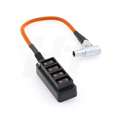 Image of HangTon Alexa Mini Camera EXT 7 Pin to D tap Power Splitter Adapter Box for ARRI, 1 4 Braided Cable (4port)