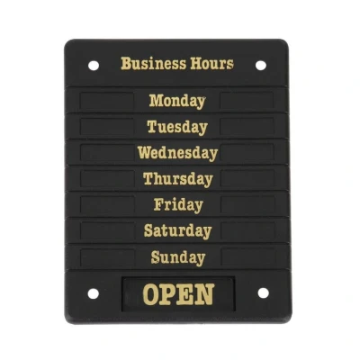 Image of Beaumont DL226 Door Sign Open/Closed Business Shop Window 207X162X7mm, Black