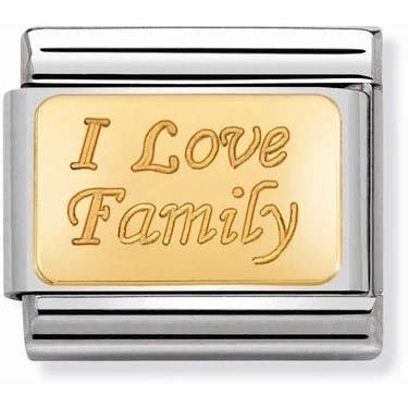 Image of Nomination Gold I Love Family Charm