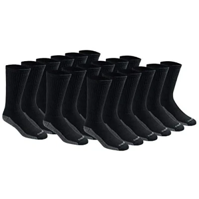 Image of Dickies mensMulti pack Dri tech Moisture Control Crew Socks Casual Sock black