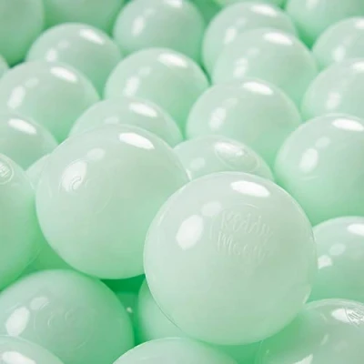 Image of KiddyMoon 50 ∅ 7Cm/2.75In Soft Plastic Play Balls For Children Colourful Certified Made In EU, Mint