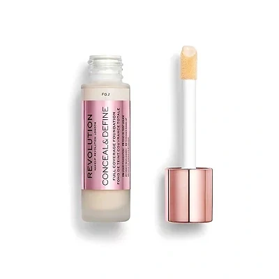 Image of Revolution Beauty London, Conceal and Define, Foundation, F18, 23ml